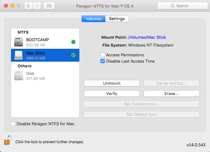 could not load paragon ntfs for mac ® os x preference pane.